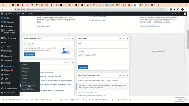 Dinenos WordPress Theme Import Demo Data смотреть онлайн