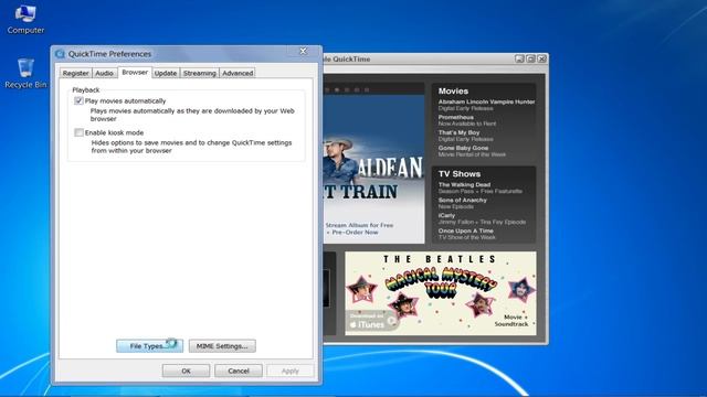 How To Set Quicktime As Default Player Windows 7