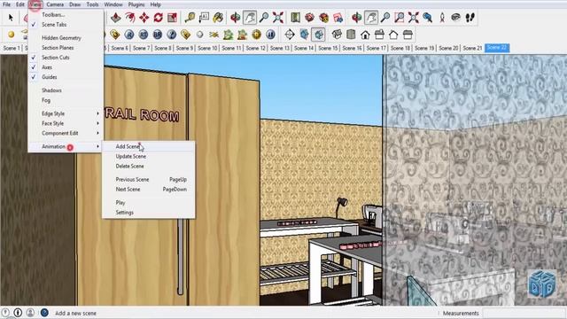Sketchup walkthrough turorial of a Retail Store смотреть онлайн