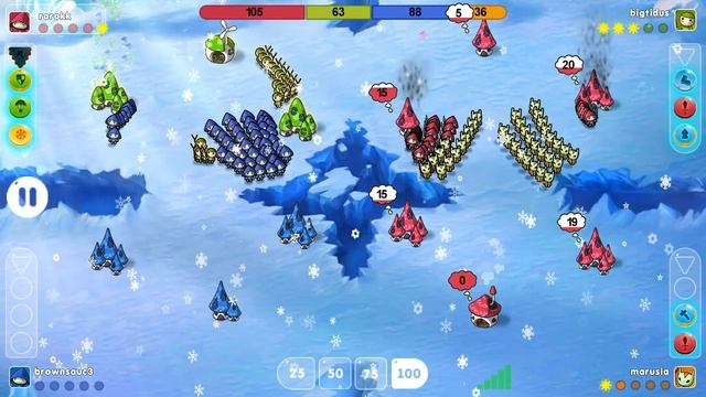 Война Грибов. Mushroom wars. Мультиплеер - тактика битв. смотреть онлайн