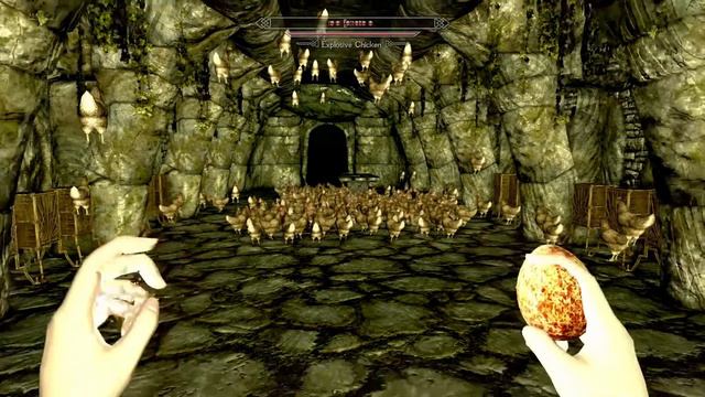 Skyrim SE: Hundreds of Exploding Chickens at the same time! ! Holy Sh**!! смотреть онлайн