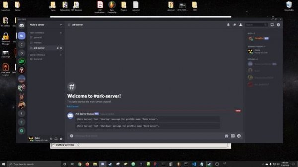 How to integrate Ark Server Manager with Discord for notification messages on server status.