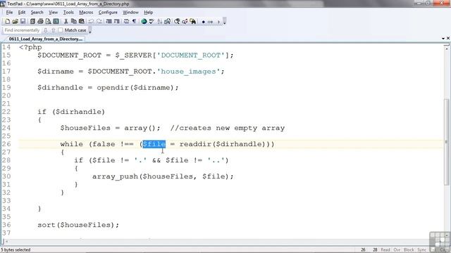 0611 Loading An Array From A Directory смотреть онлайн