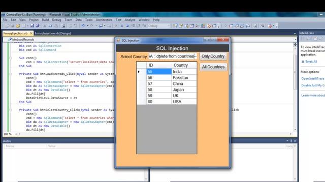 sql injection attack in vb.net and sql server смотреть онлайн