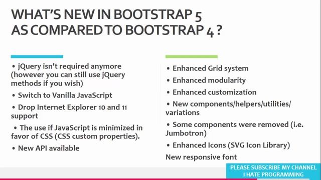 WHAT IS NEW IN BOOTSTRAP 5 AND BOOTSTRAP 5 RELEASE IN HINDI/URDU смотреть онлайн
