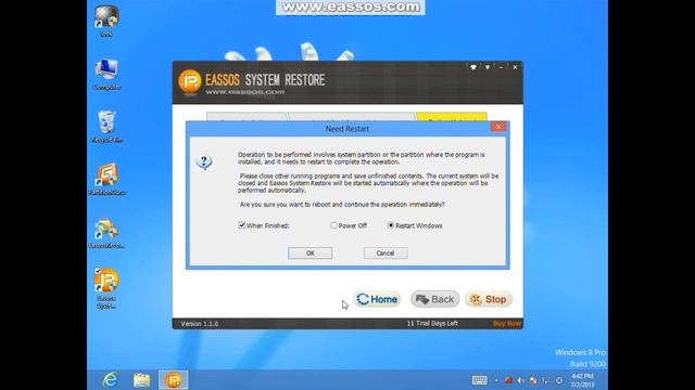 How to backup system with Eassos System Restore смотреть онлайн