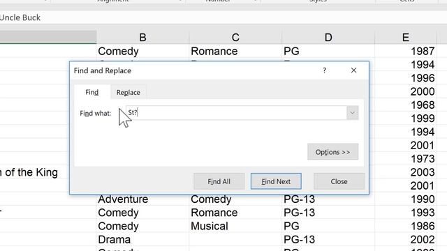 Using Find and Replace and Wildcards in Excel смотреть онлайн