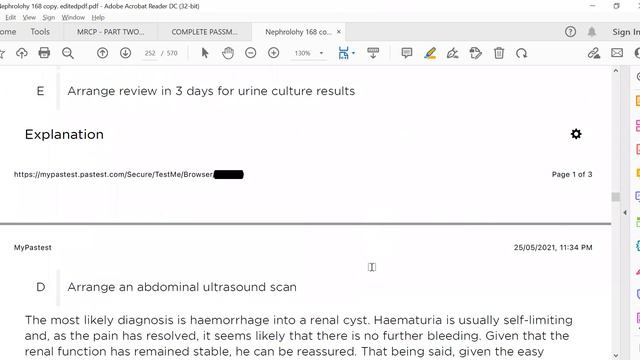 #MRCP PART TWO #PASTEST 2020 NEPHROLOGY 8 смотреть онлайн