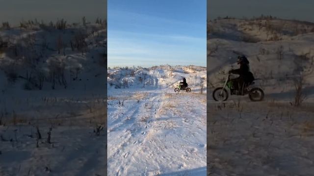 Разбился? #питбайк#зима#покатушки смотреть онлайн