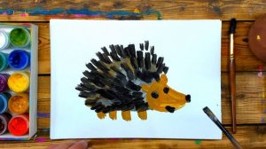 Краски ГУАШЬ / как нарисовать ЁЖИКА для детей