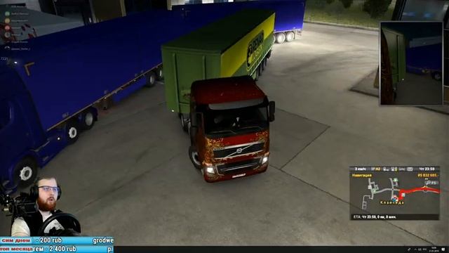 Стрим ETS 2 Евро трак симулятор 2 750 Лошадок и прицеп за спиной смотреть онлайн