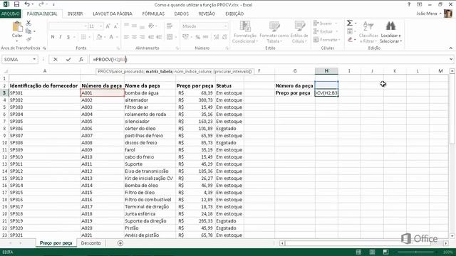 PROCV - Quando e como Utilizar no Excel 2013 смотреть онлайн