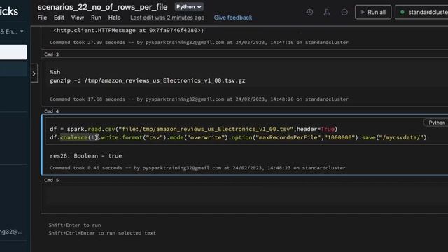 Pyspark Scenarios 22 : How To create data files based on the number of rows in PySpark #pyspark смотреть онлайн