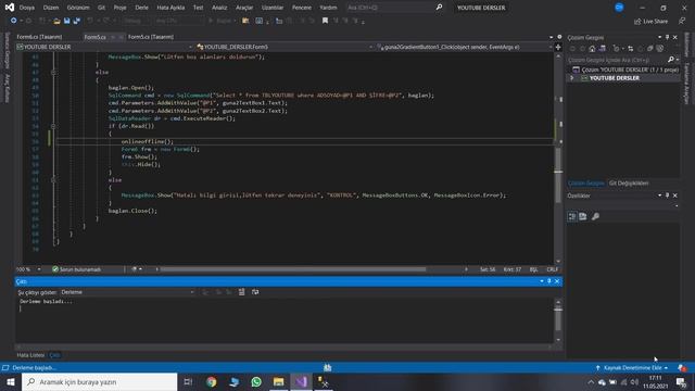 C# ONLİNE-OFFLİNE DURUMU (SQL SERVER) смотреть онлайн