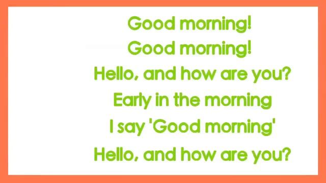 Good Morning Song For Kids (with Lyrics) _ The Singing Walrus