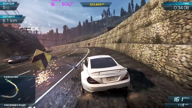 MB SL 65 AMG in NFS Most Wanted(2012) on GTX 550 Ti смотреть онлайн