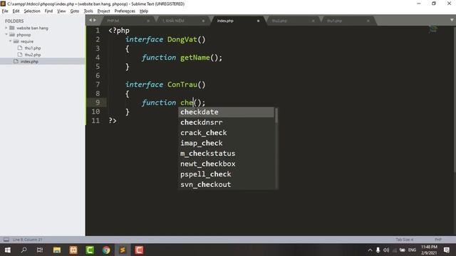 INTERFACE IN PHP OOP смотреть онлайн