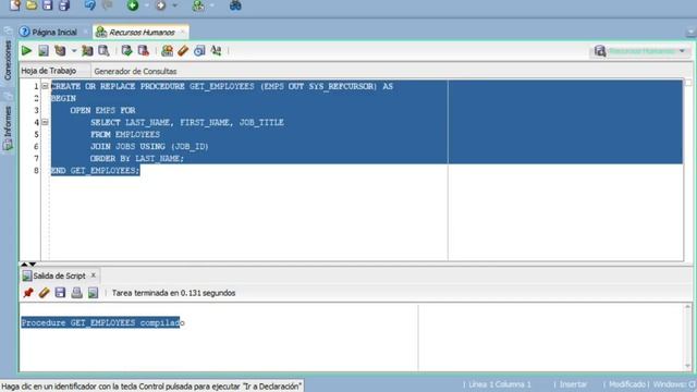 22 Procedimientos almacenados Parte 4 - SYS_REFCURSOR смотреть онлайн
