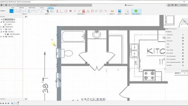Modeling a FLOOR PLAN from an Image in Fusion 360! Fusion 360 for Architecture Part 2 смотреть онлайн