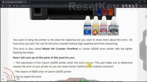 Fix Canon G2400 Error 5B00 - Leds light Flashing 7 Times