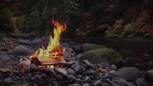 -Campfire by the River - Relaxing Fire and Nature Sounds.mp4 смотреть онлайн