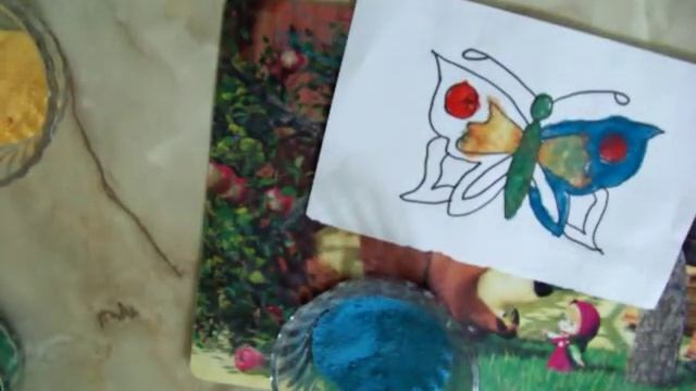 Аппликация/поделка для детей с цветного песка /монтессори смотреть онлайн