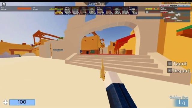 Roblox Arsenal Golden Gun Headshot Flick. смотреть онлайн