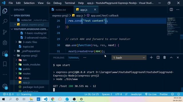NODEJS TUTORIALS - EXPRESS JS BASIC ROUTING смотреть онлайн