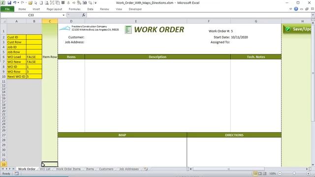 How To Automatically Add Google Maps & Directions Into An Excel Excel Work Order [FREE DOWNLOAD] смотреть онлайн