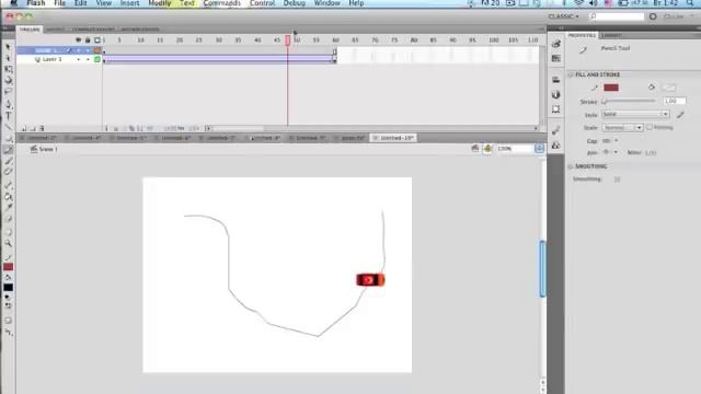 Анимация по траектории в Adobe Flash