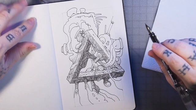 The Impossiblest Penrose Triangle - Fountain Pen Drawing смотреть онлайн