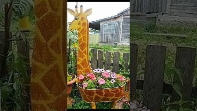 Прикольные идеи для украшения сада.