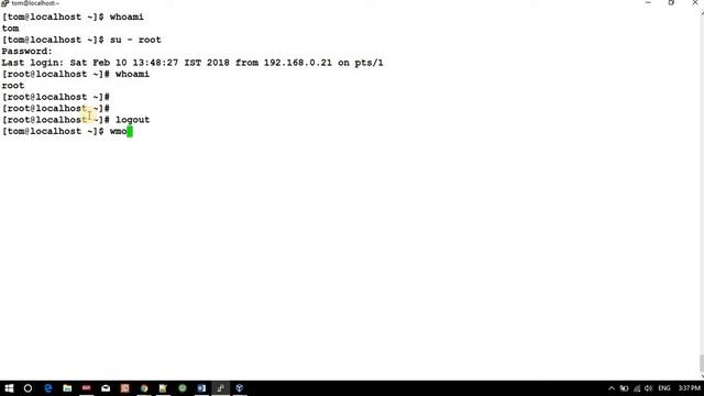 How to use whoami command and use cases in rhel redhat Linux, basic Linux command смотреть онлайн