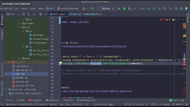 Migrate appium java sample project from Java-client 7.x to 8.x смотреть онлайн