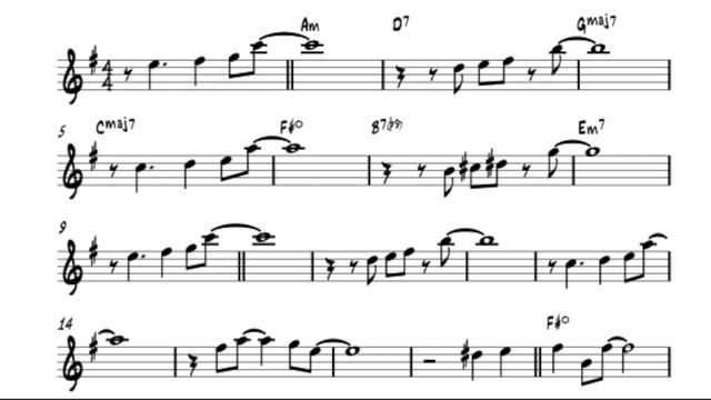 Autumn Leave (easy solo) for saxophone смотреть онлайн