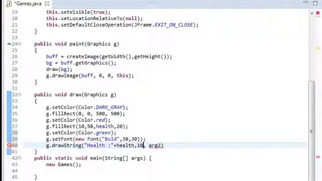 Simple java game part 2: add a health bar смотреть онлайн