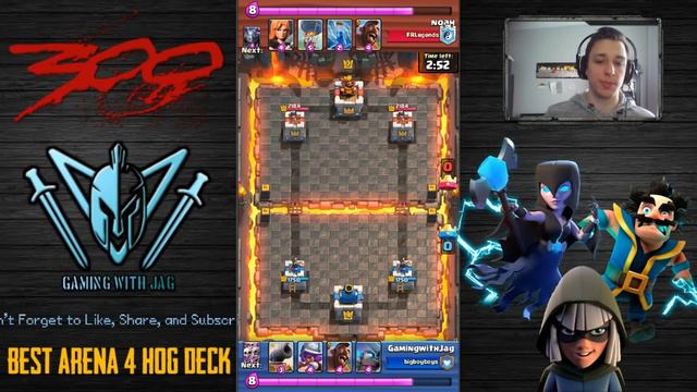 The BEST Arena 4 Hog Deck | How to push to Arena 5 | Hog Deck | Clash Royale with Leonidas! смотреть онлайн