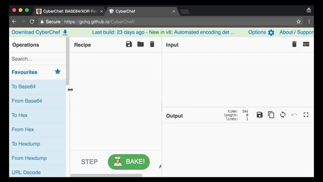 CyberChef: BASE64/XOR Recipe смотреть онлайн