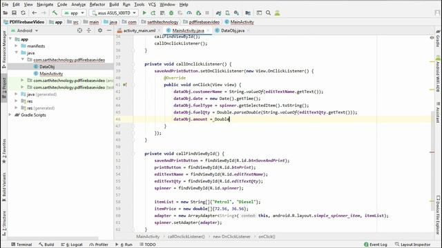 #3 Create PDF from Firebase Database android || Android Studio Firebase PDF Invoice Tutorial смотреть онлайн