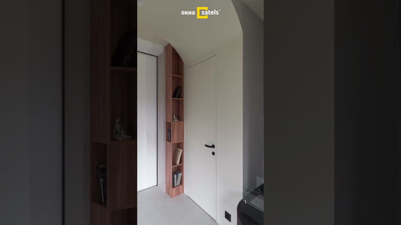 Окна Satels в цвете дуб шеффилд светлый. Кухня-гостиная в светлых оттенках. #shortsvideo смотреть онлайн