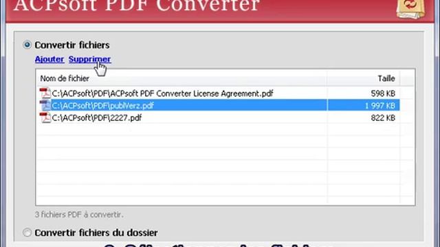 Conversion des fichiers à l'aide de ACPsoft PDF Converter смотреть онлайн