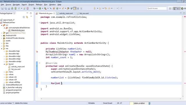 How to refresh a ListView after removing item from it in Android смотреть онлайн