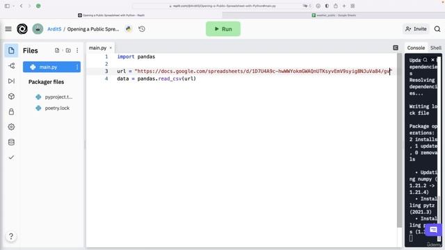 Opening a Public Google Spreadsheet with Python | Automate Everything with Python смотреть онлайн