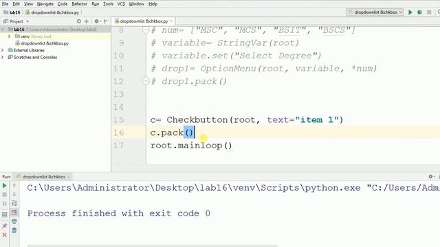 Drop down List & Check Boxes in Tkinter GUI Python смотреть онлайн