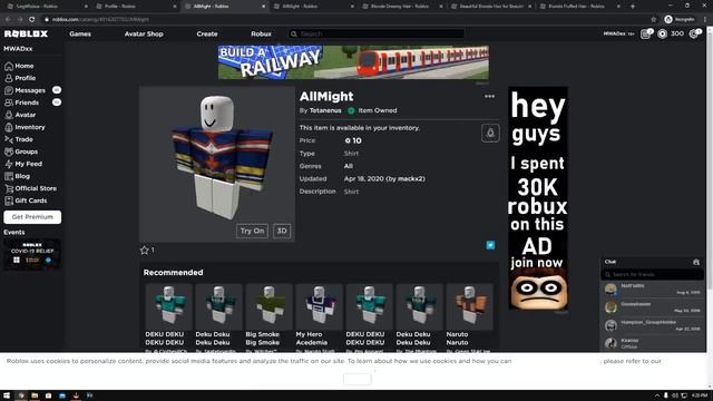 so i became ALL MIGHT in roblox da hood... смотреть онлайн