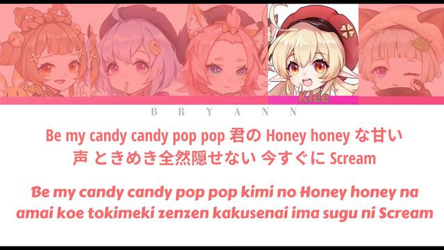 Cute !mpact (Genshin Impact) - Candy Pop, TWICE - (color Coded Lyric)