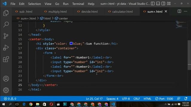 Sum function With javascript смотреть онлайн