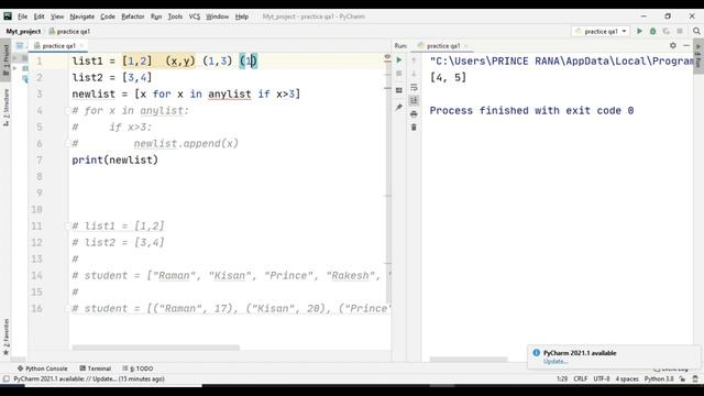 List Comprehension in Python (Hindi) | List Comprehension Hacker-Rank Question | Python Tutorial смотреть онлайн