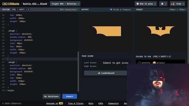 CSS Battle #12 - Target #66 ? Batmicky смотреть онлайн