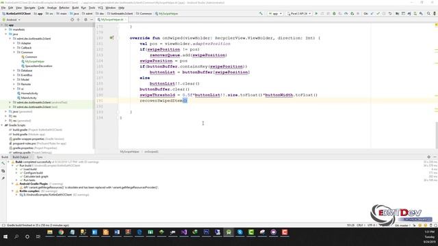 Kotlin Android Tutorial New Eat It part 17 Delete Cart Items смотреть онлайн